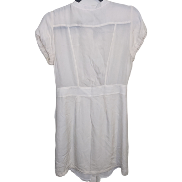 BCBGMaxAzria Cream Ruffle Button-Down Dress S 🤍✨ - Picture 5 of 16